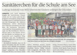 Sanitäterchen für die Schule am See